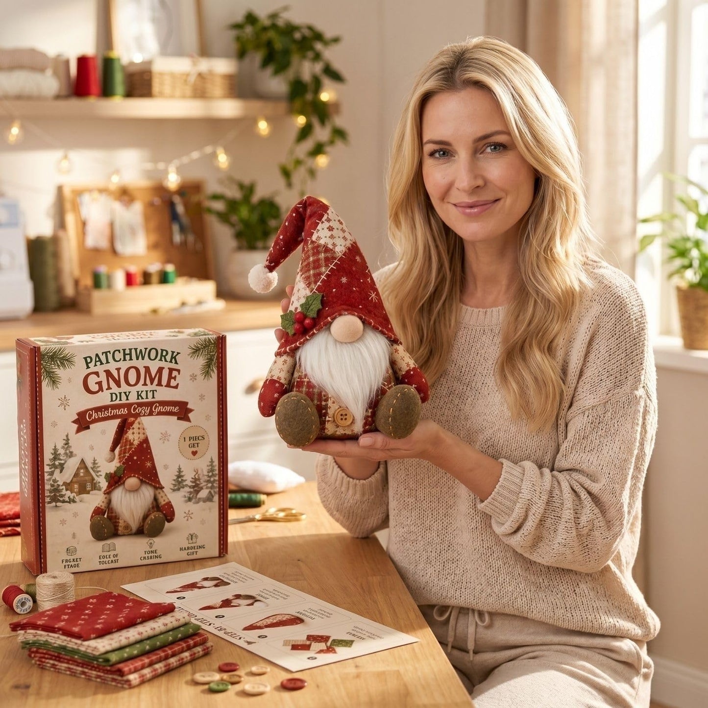 🎁 DIY Patchwork Gnome Kit – Create Your Own Cozy Decor