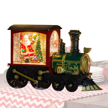 🎄Christmas train ornament with snowflake lights❄️