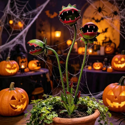 🪴 Venus Flytrap Yard Art – Durable Iron Flower Garden Stake, All-Weather Patio Decor for Spring & Halloween 🎃