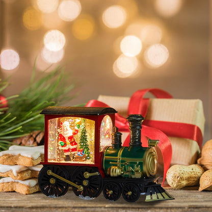 🎄Christmas train ornament with snowflake lights❄️