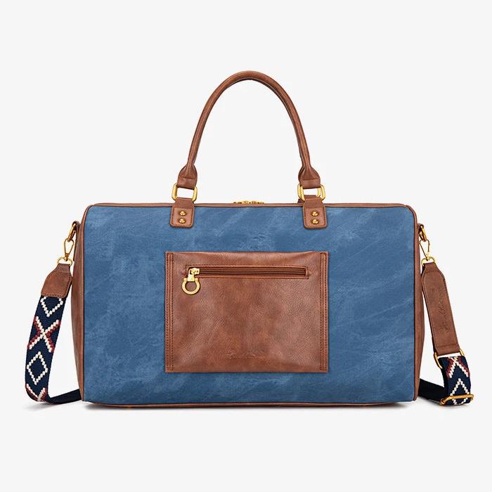 🎒 American Flag Studded Duffle Weekender Bag