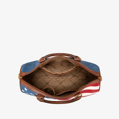 🎒 American Flag Studded Duffle Weekender Bag