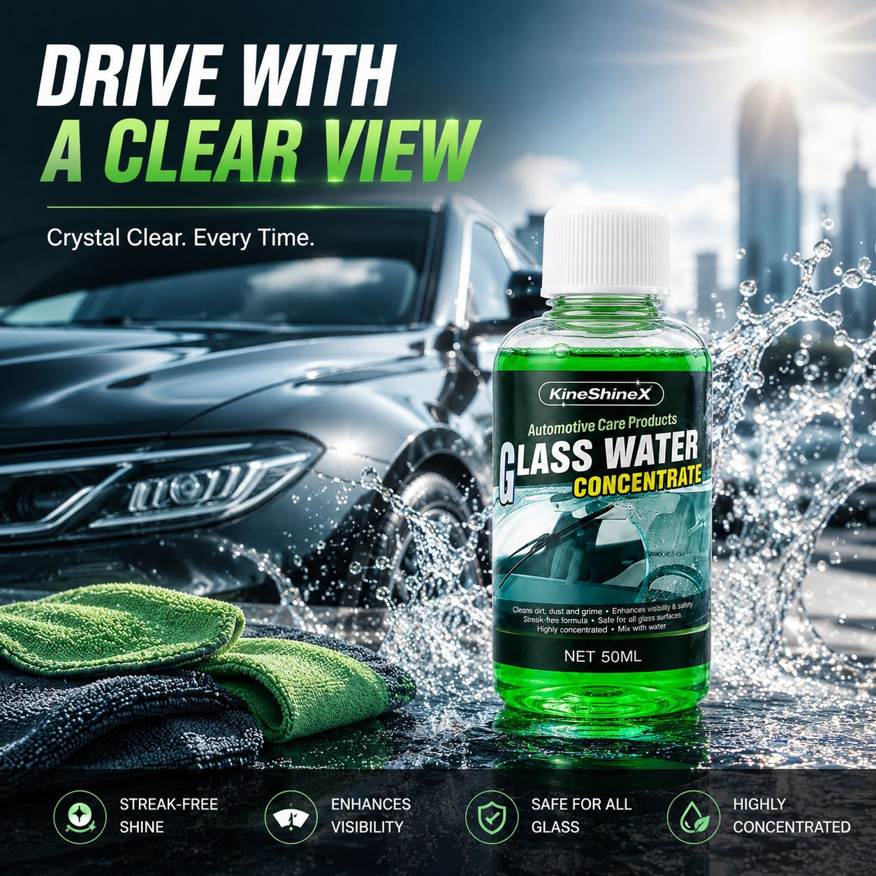 🚗Automotive Glass Water Concentrate| Windshield Cleaner Fluid