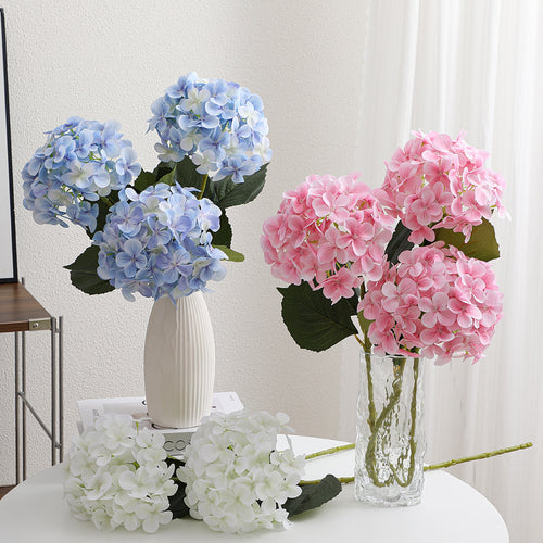 💐UV-Resistant Artificial Hydrangeas | Set of 3 Bunches