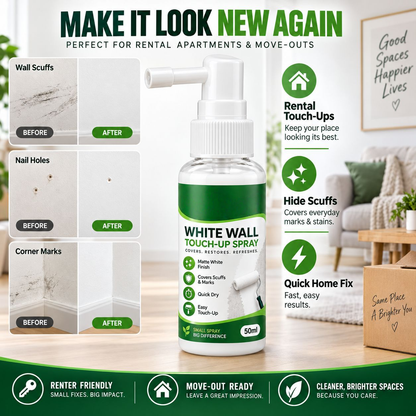 ✨White Wall Repair Spray – Suitable for household wall stains, scratches, and small nail holes.