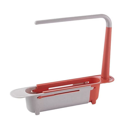 ✨ Adjustable Telescopic Sink Organizer – Drain, Dry & Declutter