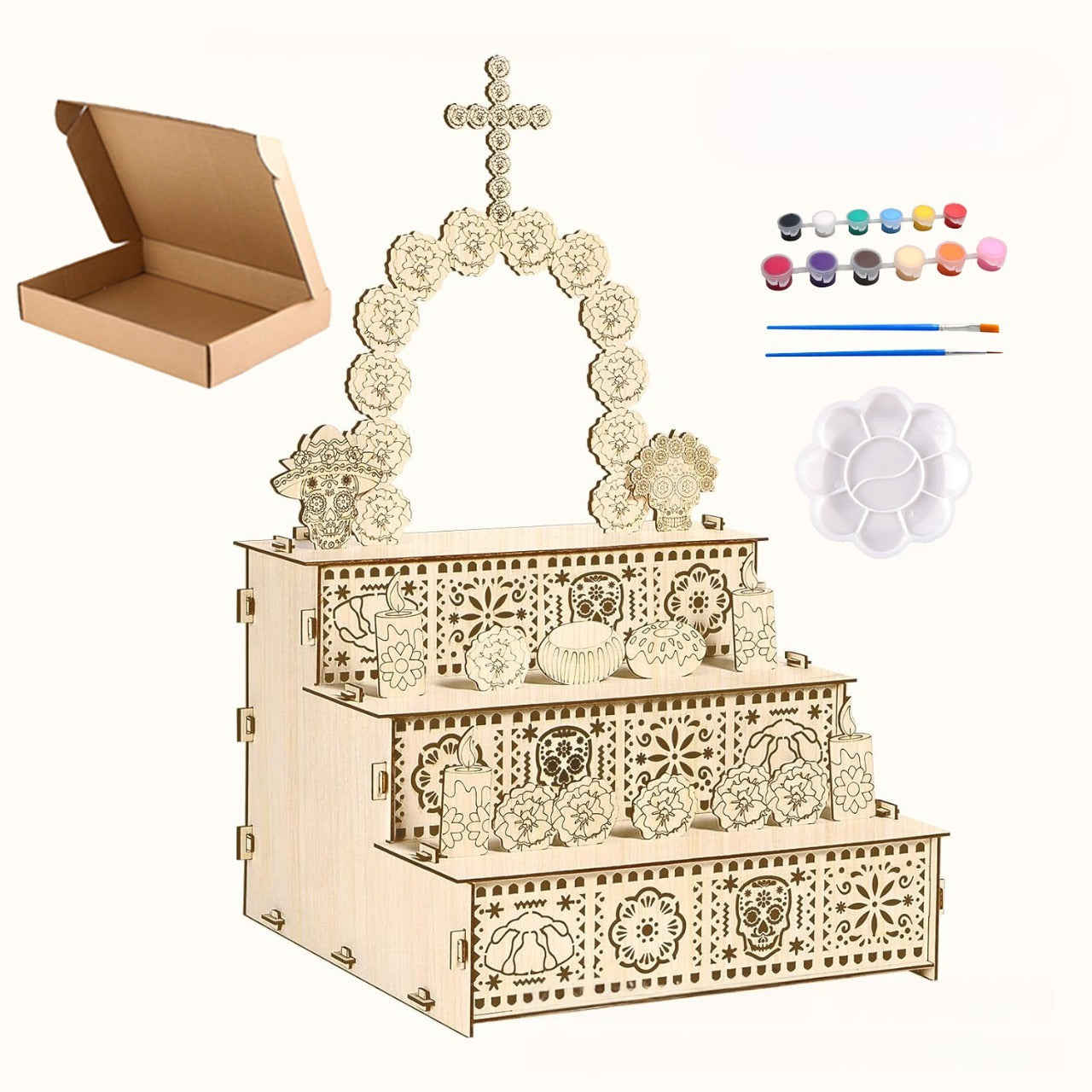 🏵️Day of the Dead Wooden Altar Display Set