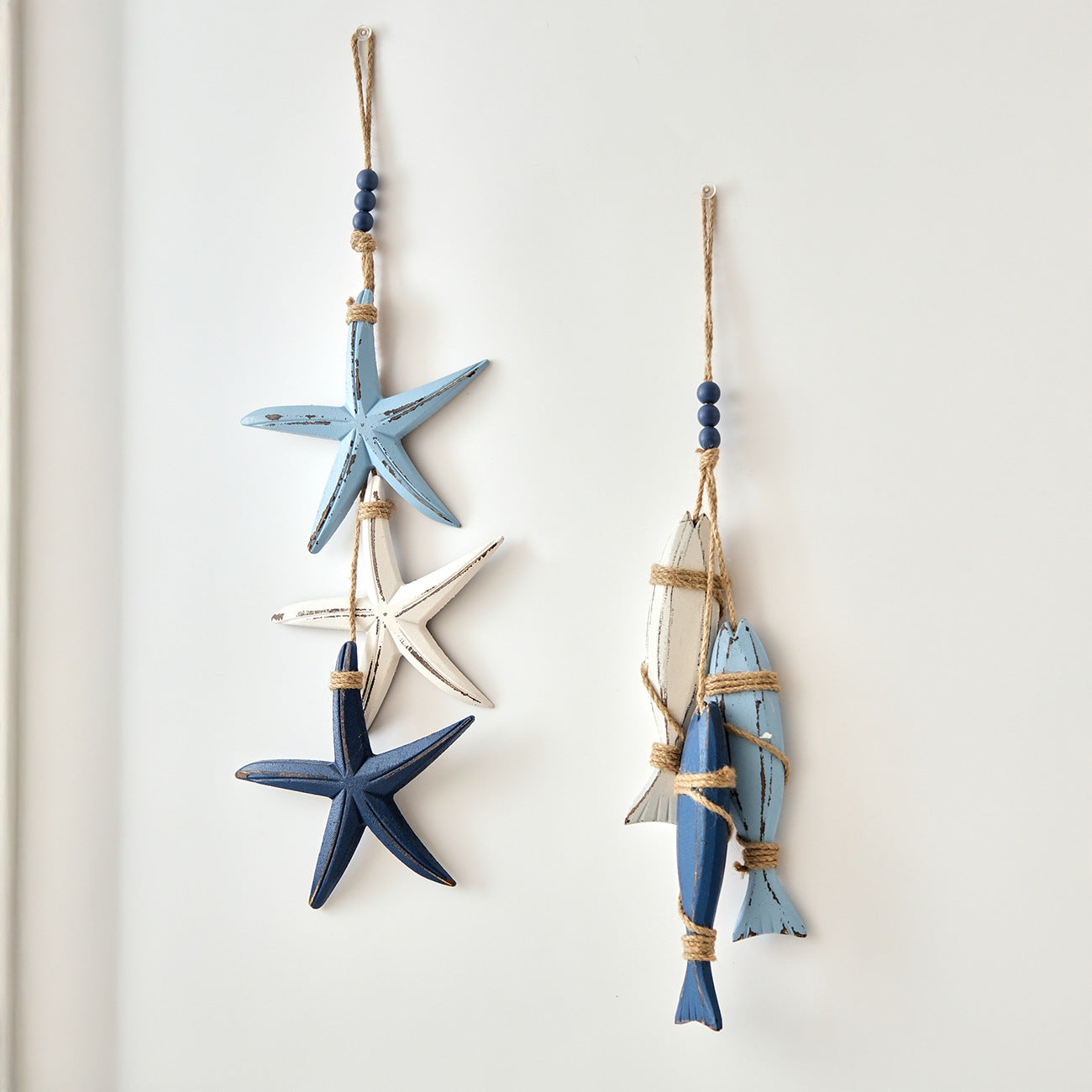 ⭐2026 HOT SALE🐟🌊Lighted Coastal Wooden Starfish & Fish Hanging Decor