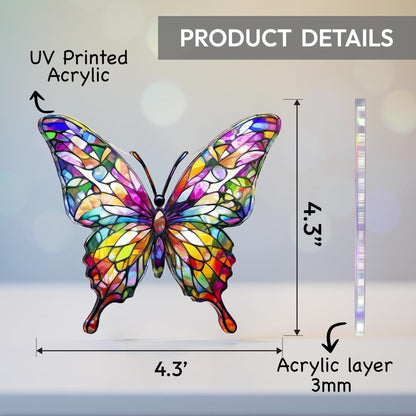 🦋 Butterfly and Rainbow Suncatcher with Story Card
