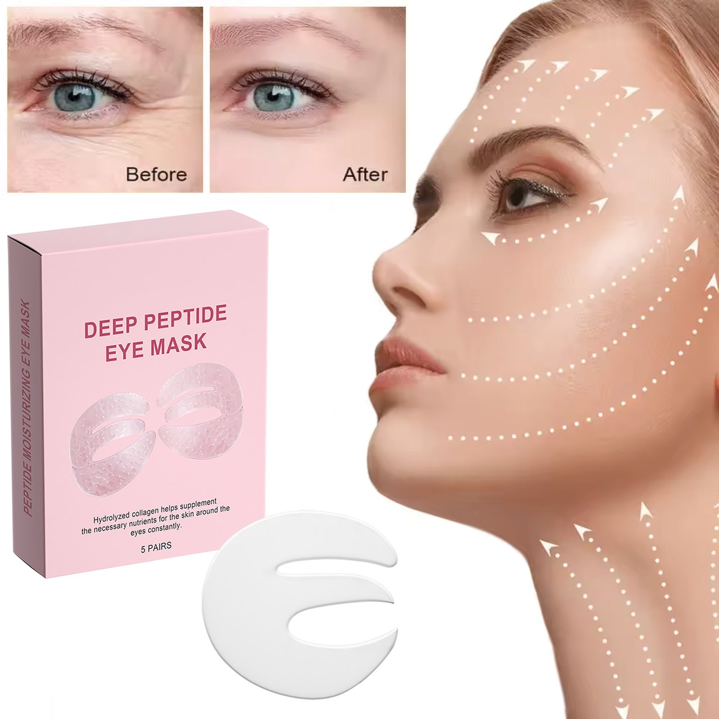 Deep-Penetrating Peptide Collagen Eye Mask