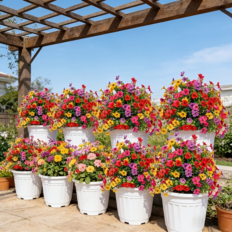 Artificial Outdoor Fake Flowers with Ground Stake