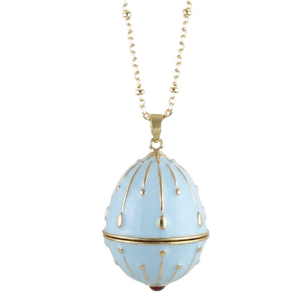 🥚💐Egg Locket Necklace with Hidden Flower
