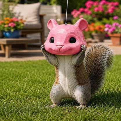 🐿️Squirrel Head Feeder - Big Funny Animal Head Squirrel Feeder for Outdoor Garden