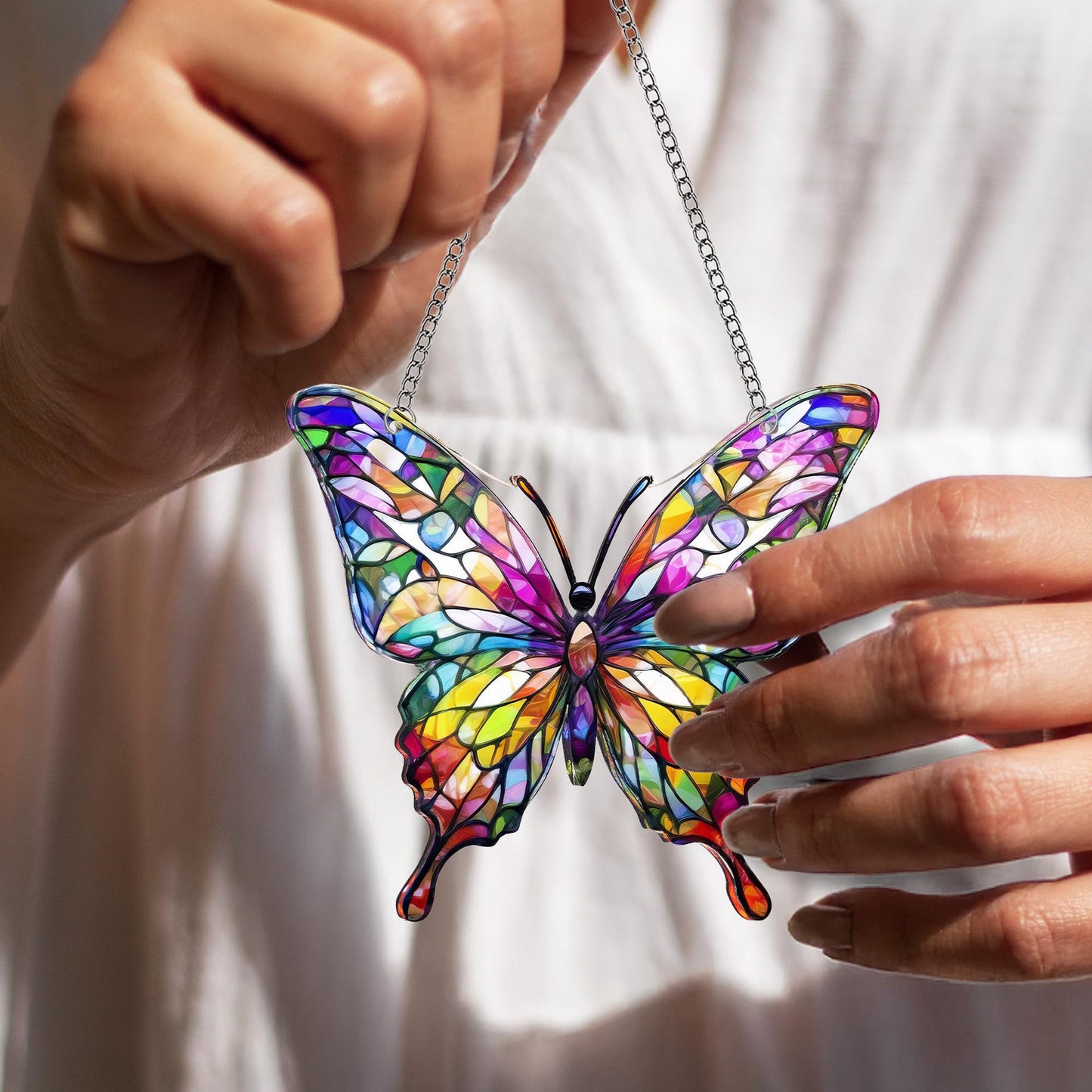 🦋 Butterfly and Rainbow Suncatcher with Story Card