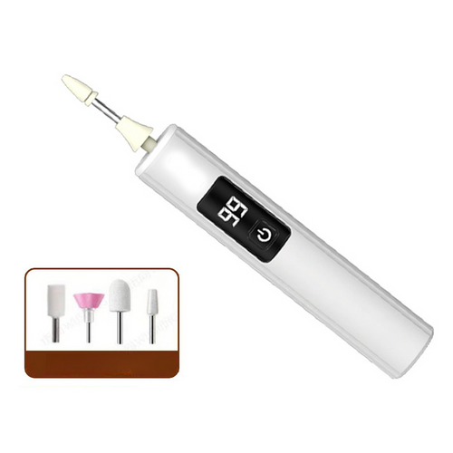 💅✨ Professional Electric Nail Polisher – Smooths thick nails, 99-speed display. Multiple heads for shaping & buffing. Salon at home! 🌟💎