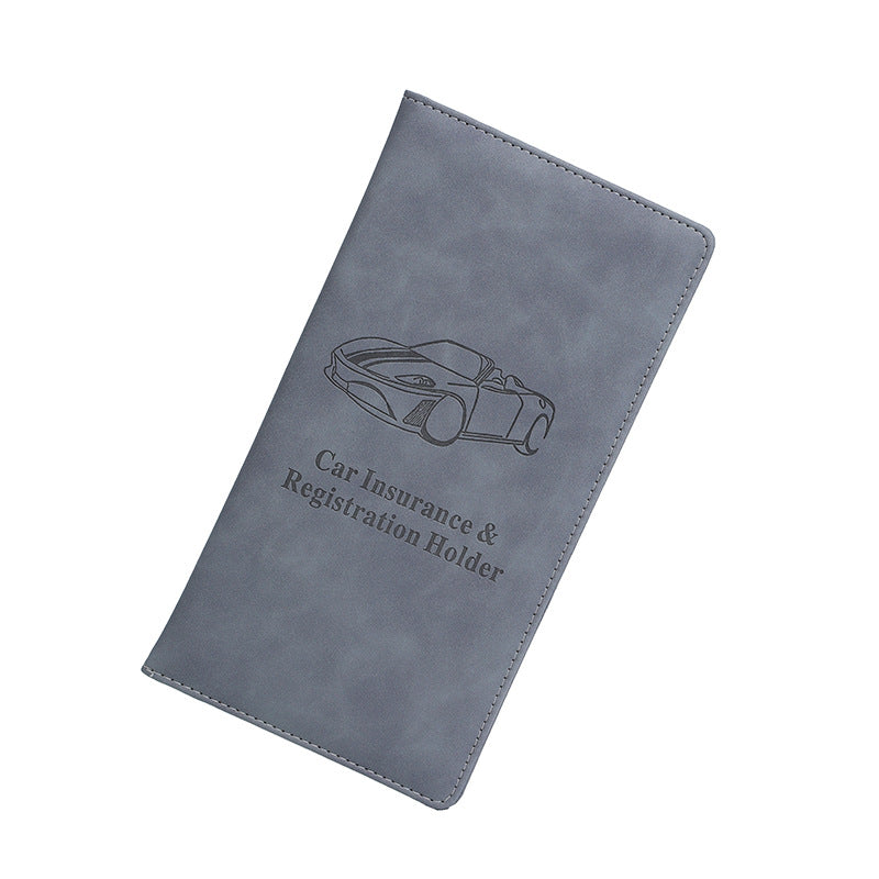 🚗 Car Registration & Insurance Document Holder | Premium PU Leather Vehicle Document Wallet