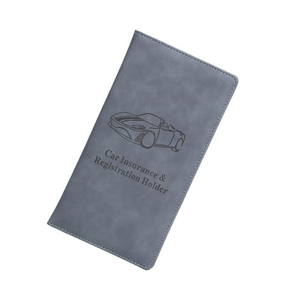 🚗 Car Registration & Insurance Document Holder | Premium PU Leather Vehicle Document Wallet