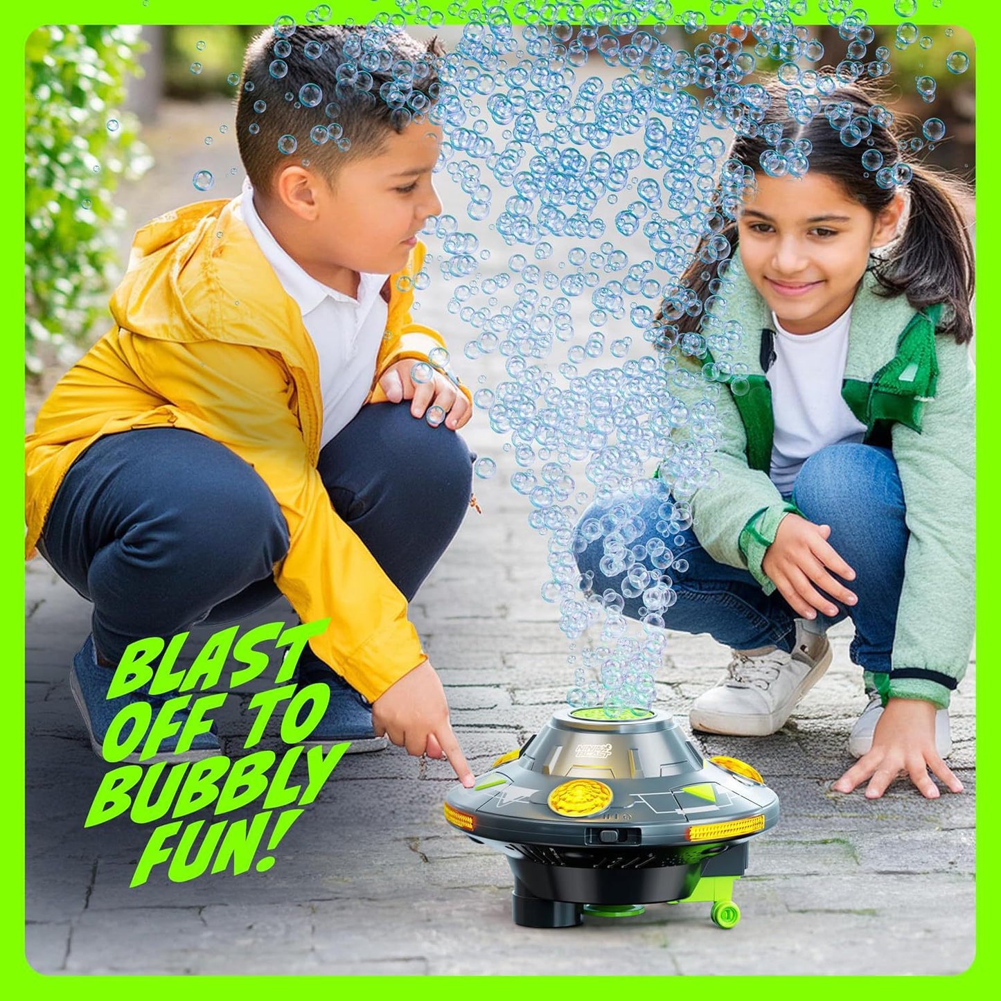 🛸 UFO Moving Bubble Machine