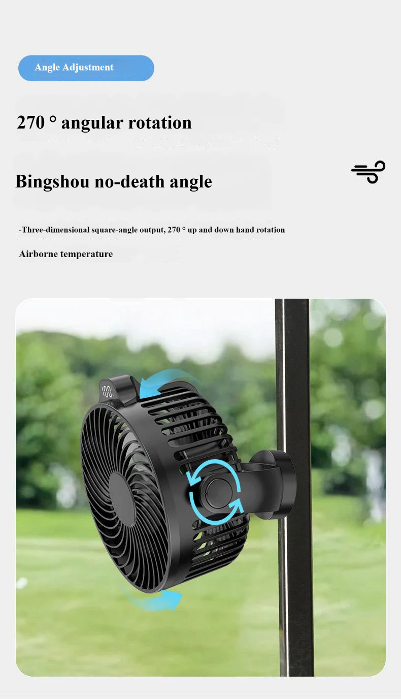 🧲 Multi-Function Magnetic Rechargeable Mini Fan with Night Light & Remote Control