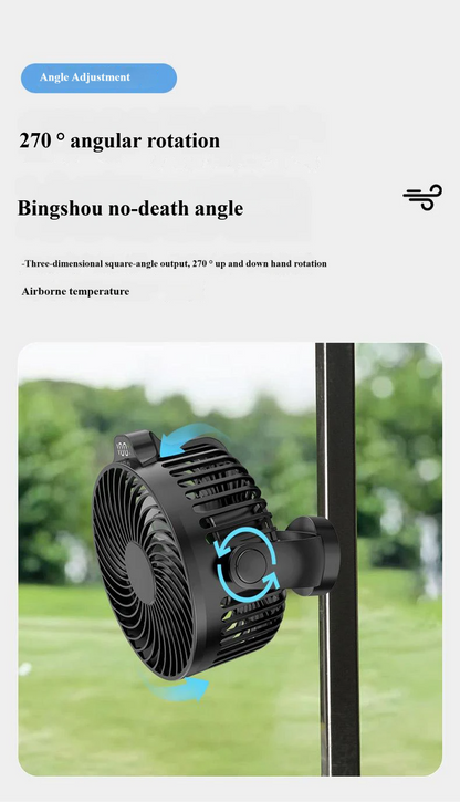 🧲 Multi-Function Magnetic Rechargeable Mini Fan with Night Light & Remote Control