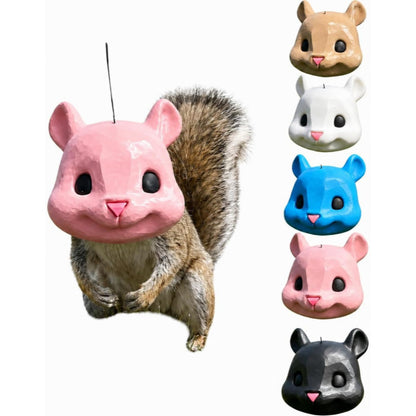🐿️Squirrel Head Feeder - Big Funny Animal Head Squirrel Feeder for Outdoor Garden
