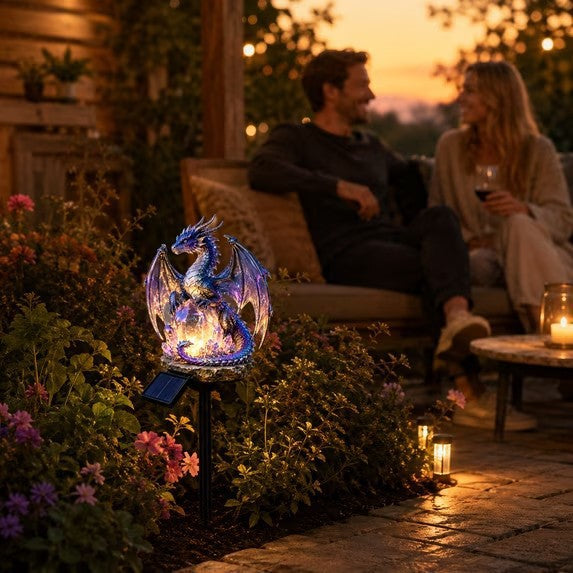 🐉Solar Dragon Crystal Garden Light – Glowing Fantasy Outdoor Yard Decor with Solar Panel