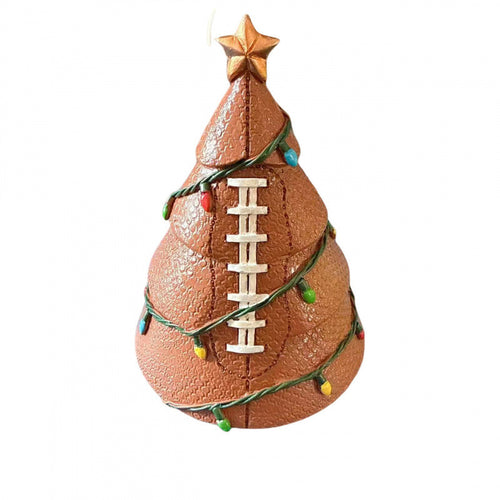 🎄 Sport Ball Mini Tabletop Christmas Tree Ornament | Resin Holiday Desktop Figurine, Christmas Gift for Sports Fans