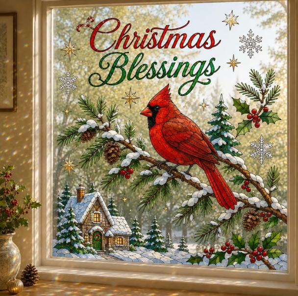 🎄🪟Christmas Classics Scenic Window Sticker – Turn Every Window Into a Christmas View