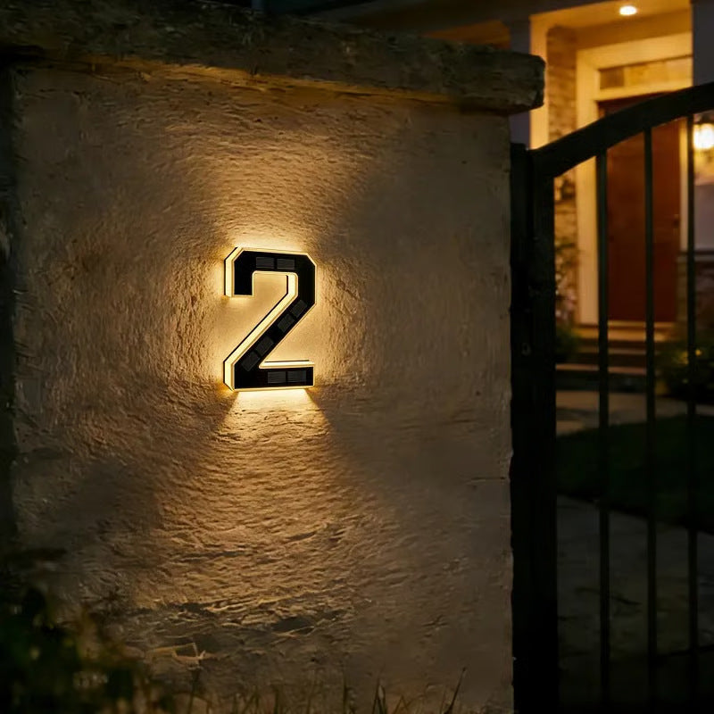 ☀️ Solar LED Illuminated House Numbers