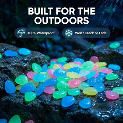 🌈Colorful Glow-in-the-Dark Garden Stones
