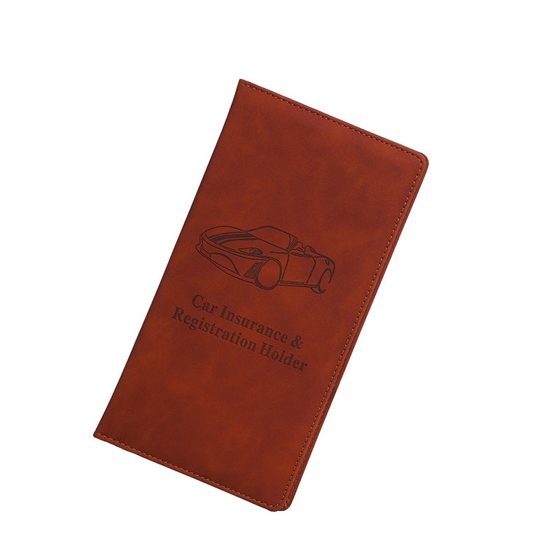 🚗 Car Registration & Insurance Document Holder | Premium PU Leather Vehicle Document Wallet