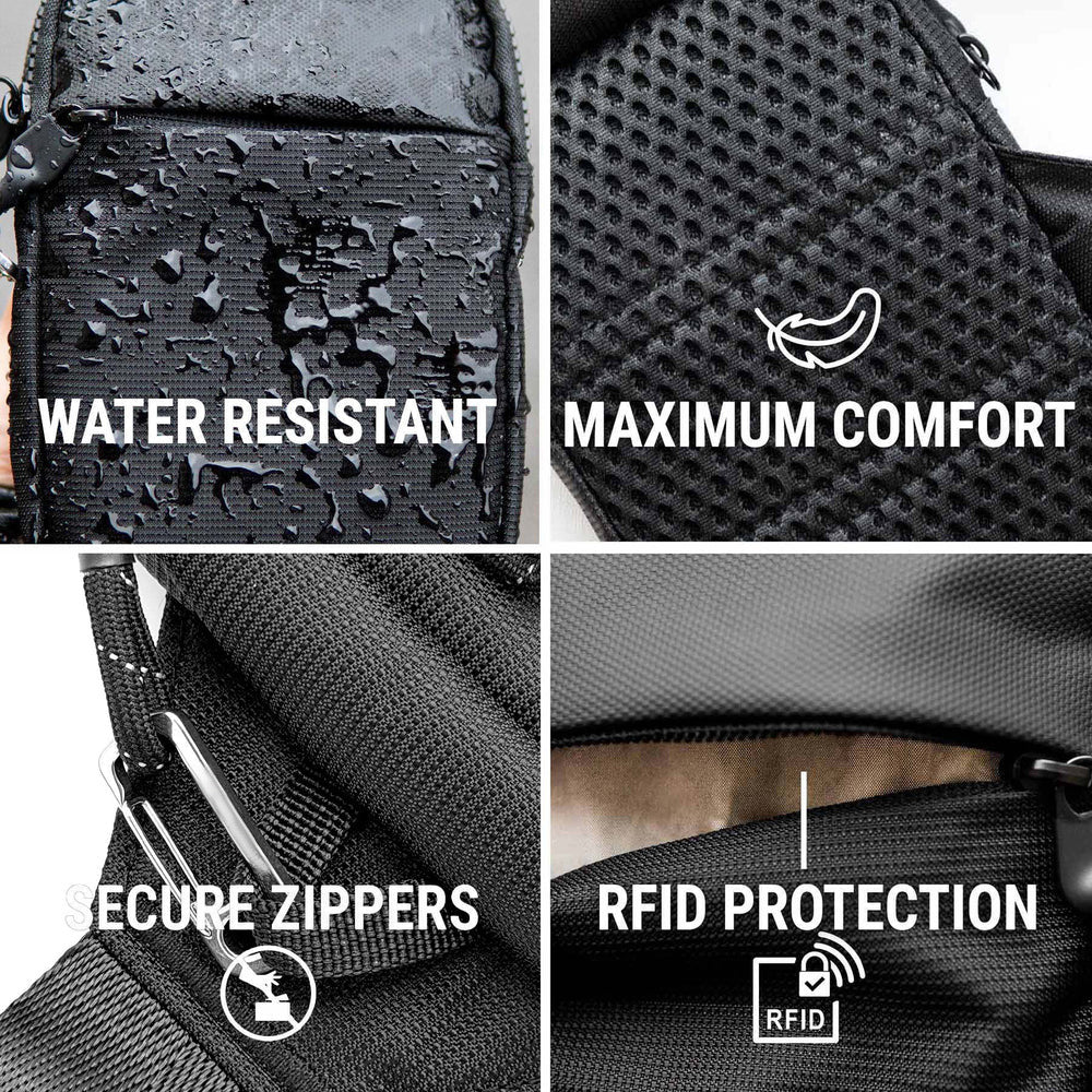 🛡️Anti‑Theft RFID Blocking Sling Bag | Lightweight Crossbody Travel Pack