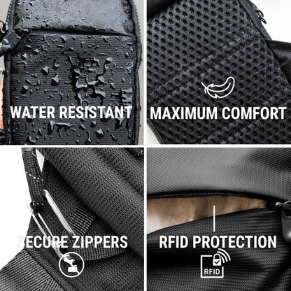 🛡️Anti‑Theft RFID Blocking Sling Bag | Lightweight Crossbody Travel Pack