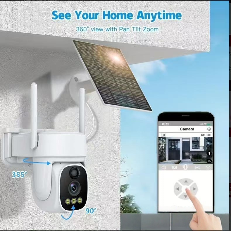☀️Solar‑Powered Outdoor Security WiFi Camera