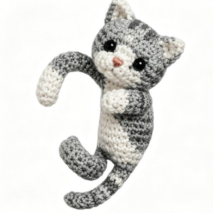 🐾 3D Hugging Animal Crochet Ear Cuff