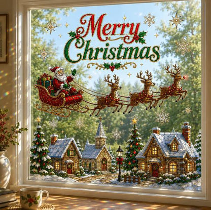 🎄🪟Christmas Classics Scenic Window Sticker – Turn Every Window Into a Christmas View
