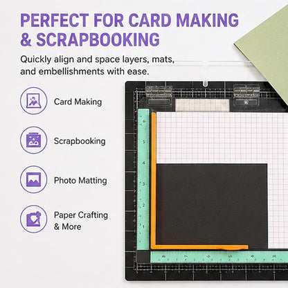 Paper Crafting Alignment Guide Set with Case, 7 PCS Precision Layering
