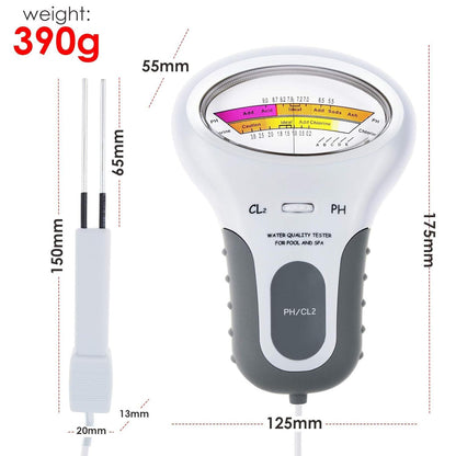 💧🔬 Pool & Spa PH Chlorine Water Quality Tester|Accurately measure the pH and chlorine levels in your swimming pool—simple, fast, and reliable🏊