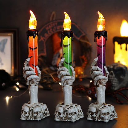 💀🕯️ Skeleton Hand LED Halloween Candle Light