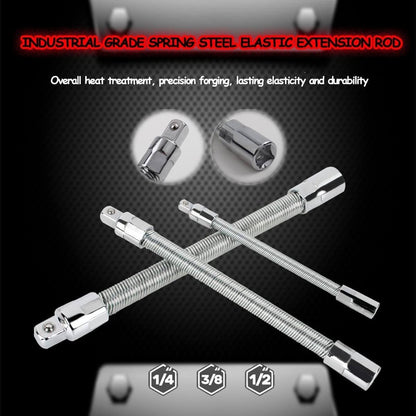 💫3-piece set Flexible Spring‑Steel Socket Extension Rod Set