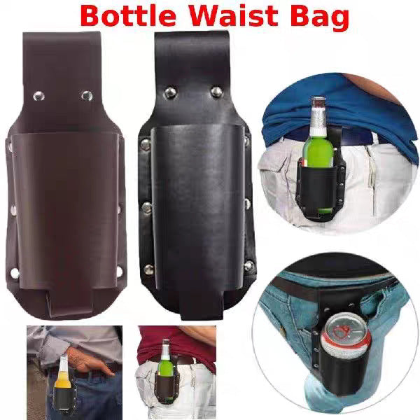 3 Pcs Waist-Mounted Leather Beer Holster