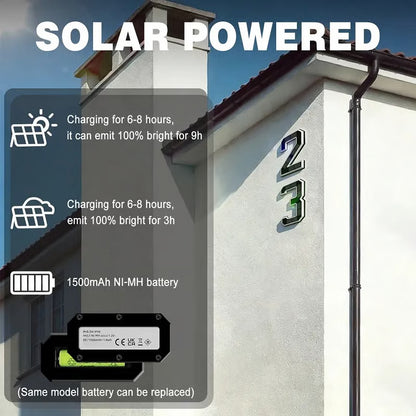 ☀️ Solar LED Illuminated House Numbers