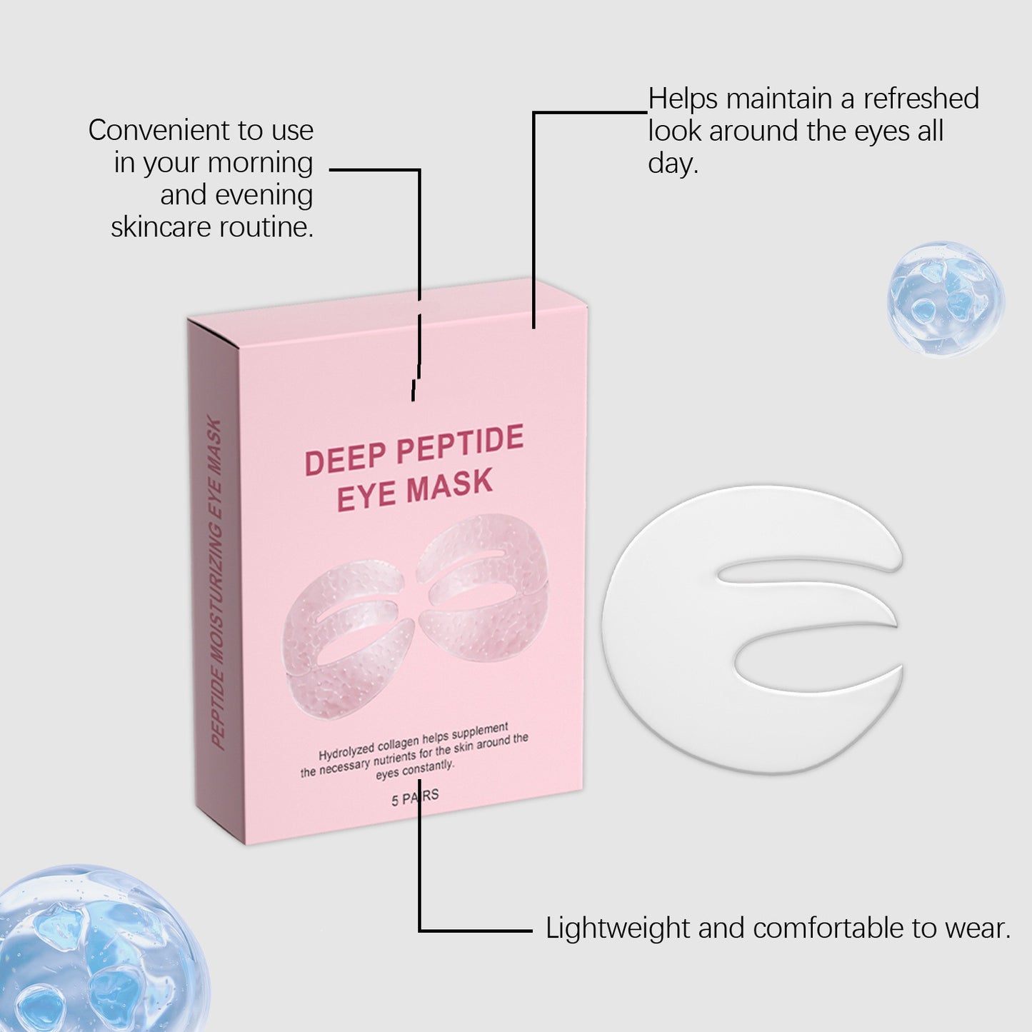 Deep-Penetrating Peptide Collagen Eye Mask