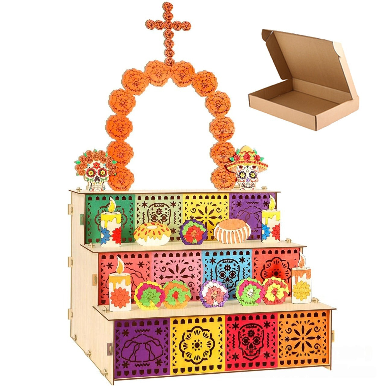 🏵️Day of the Dead Wooden Altar Display Set