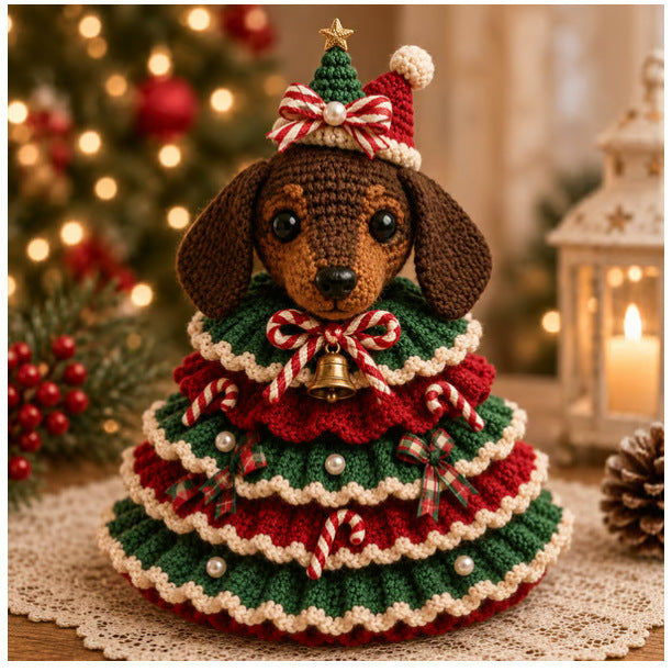 🎄Crochet Animal Christmas Tree DIY Kit – Stitch a Little Christmas Magic