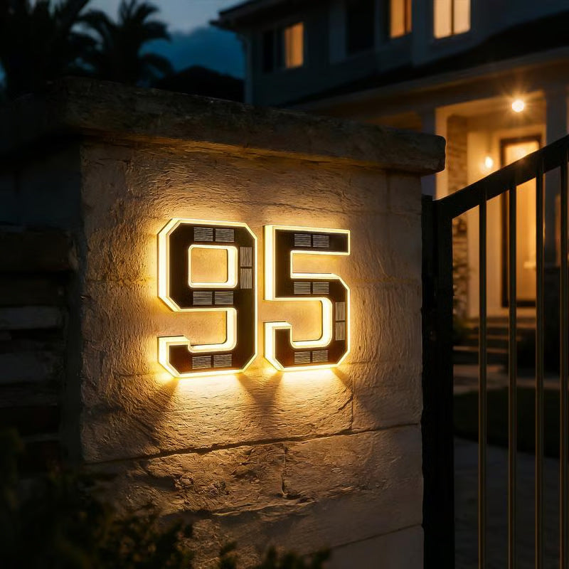☀️ Solar LED Illuminated House Numbers