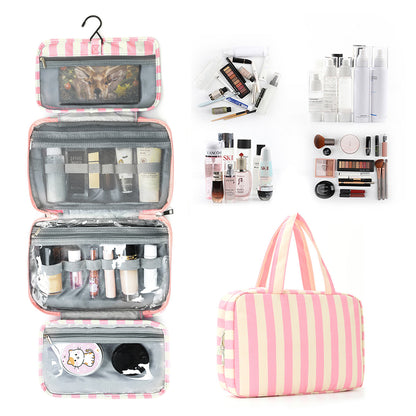 🎀 Hanging Travel Toiletry Bag | Multi-Compartment Waterproof Makeup Organizer