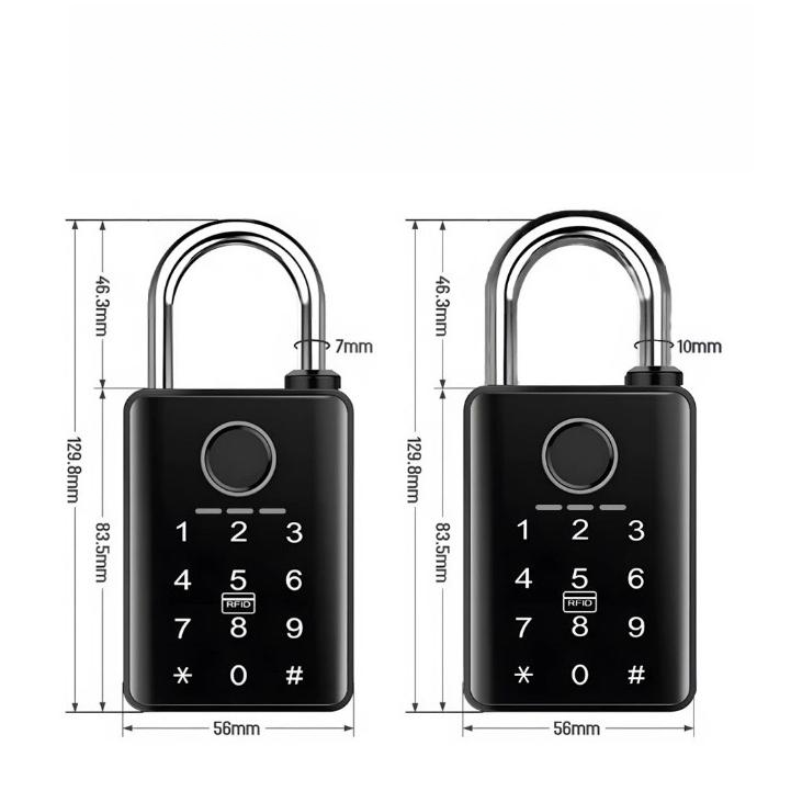 🔒 Smart Fingerprint Padlock with Touchscreen Keypad for Keyless Door and Locker Security