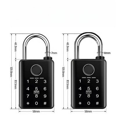 🔒 Smart Fingerprint Padlock with Touchscreen Keypad for Keyless Door and Locker Security
