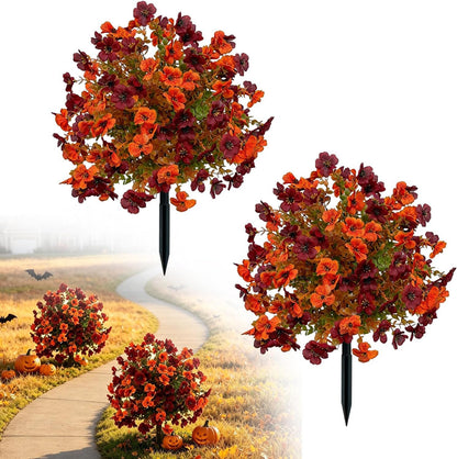 Artificial Outdoor Fake Flowers with Ground Stake